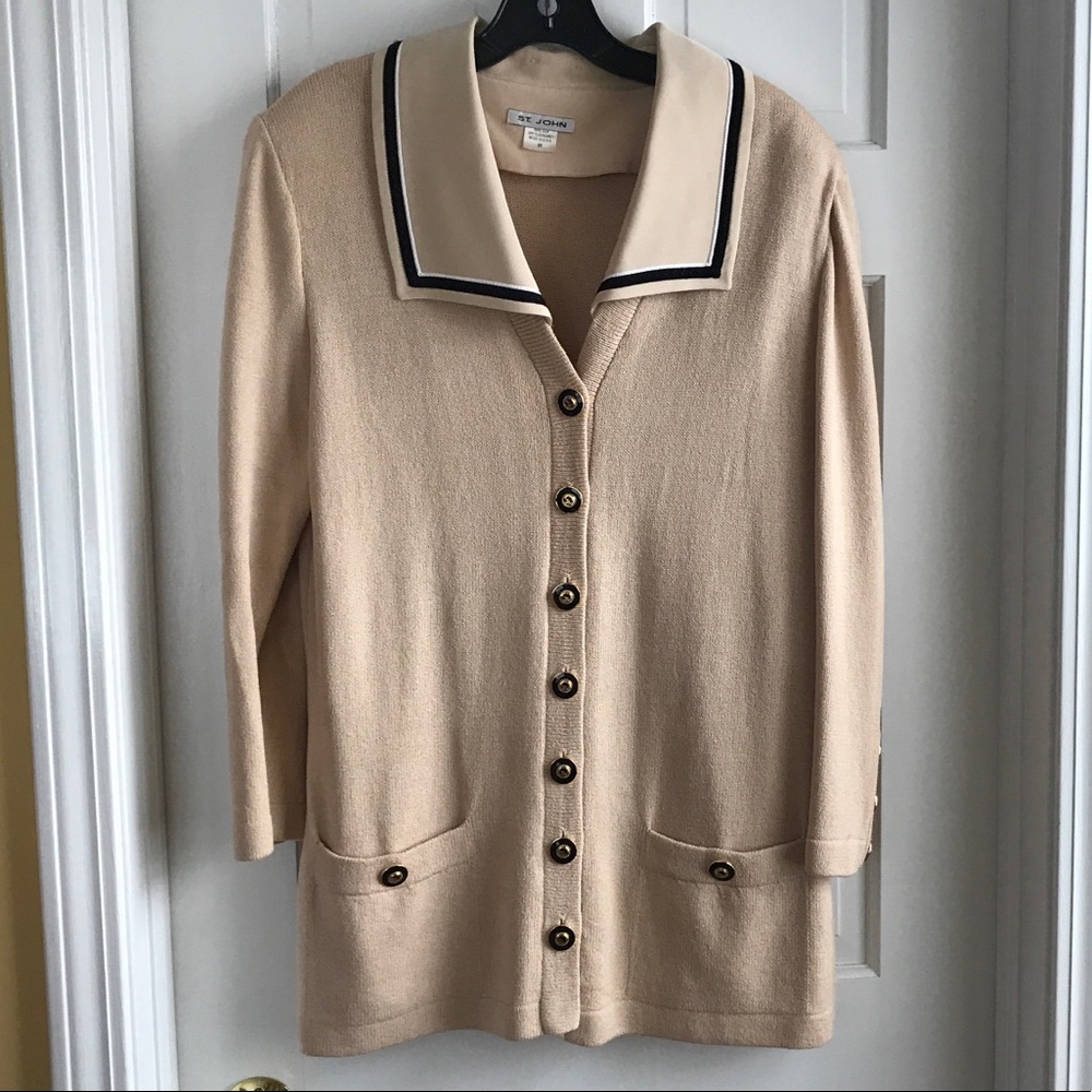 Vintage St John Collection Tan Sweater w/Skirt